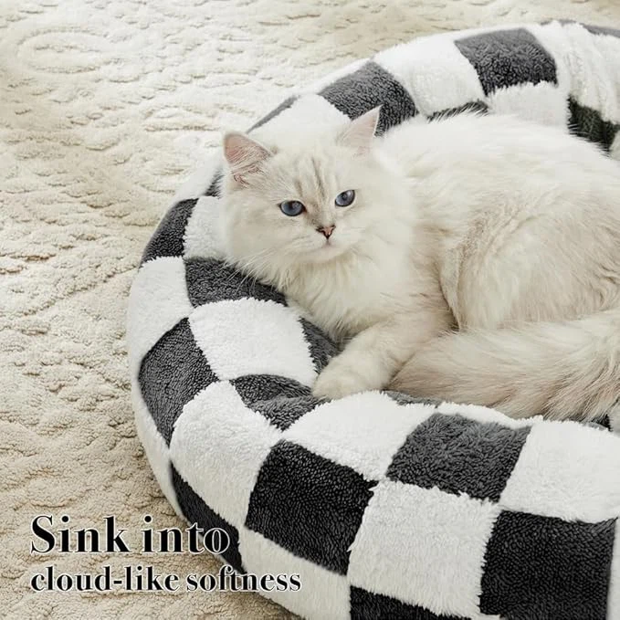 Retro Round Pet Calming Bed – OEM Available factory